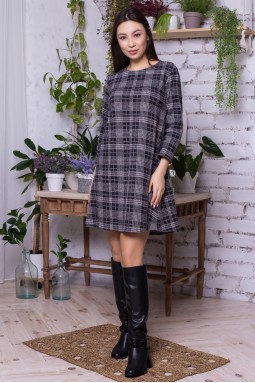Платье "Колокольчик" серый 02836-4-foto2