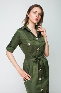 Платье Сафари хаки