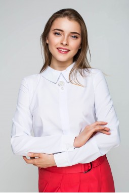 Блуза Брошка біла