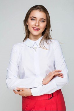 Блуза Брошка біла